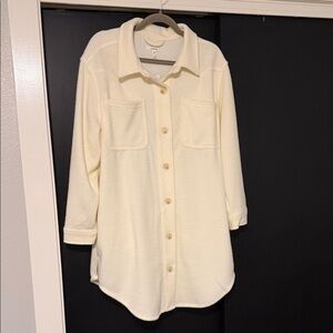 Maurices Ivory Shirt Jacket